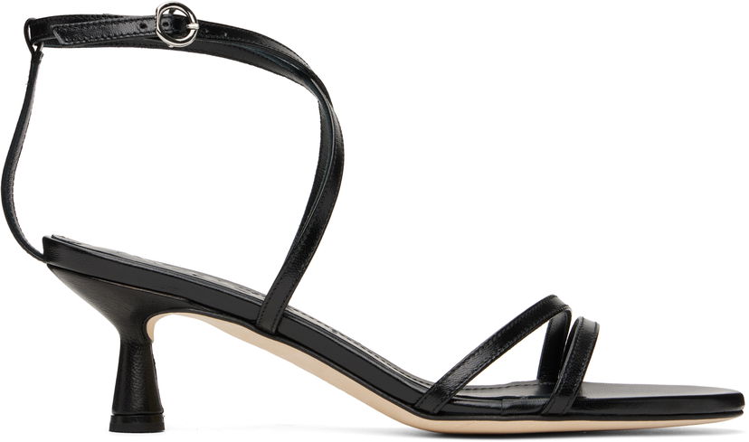 Dodaci Aeyde Aeyde Maeve Leather Heeled Sandals Crna | A11-HS-PRAR55ST156-SS25-800-007