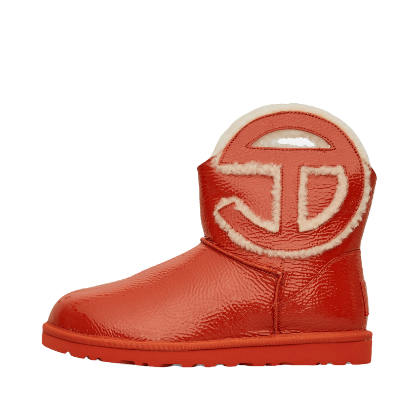 Tenisice i cipele UGG Telfar Logo Mini Crinkle Leather Boots Spicy Pumpkin Crvena | 1155790 SYP