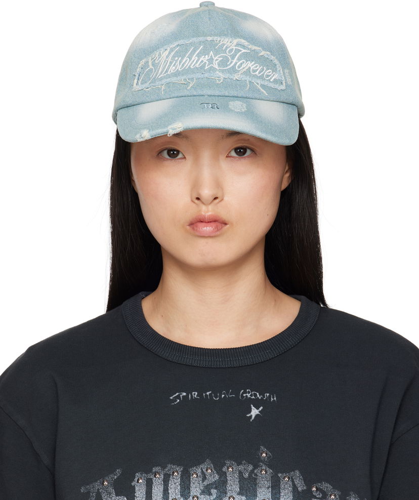 Kapa MISBHV MISBHV Forever Distressed Denim Baseball Cap Plava | 250A504