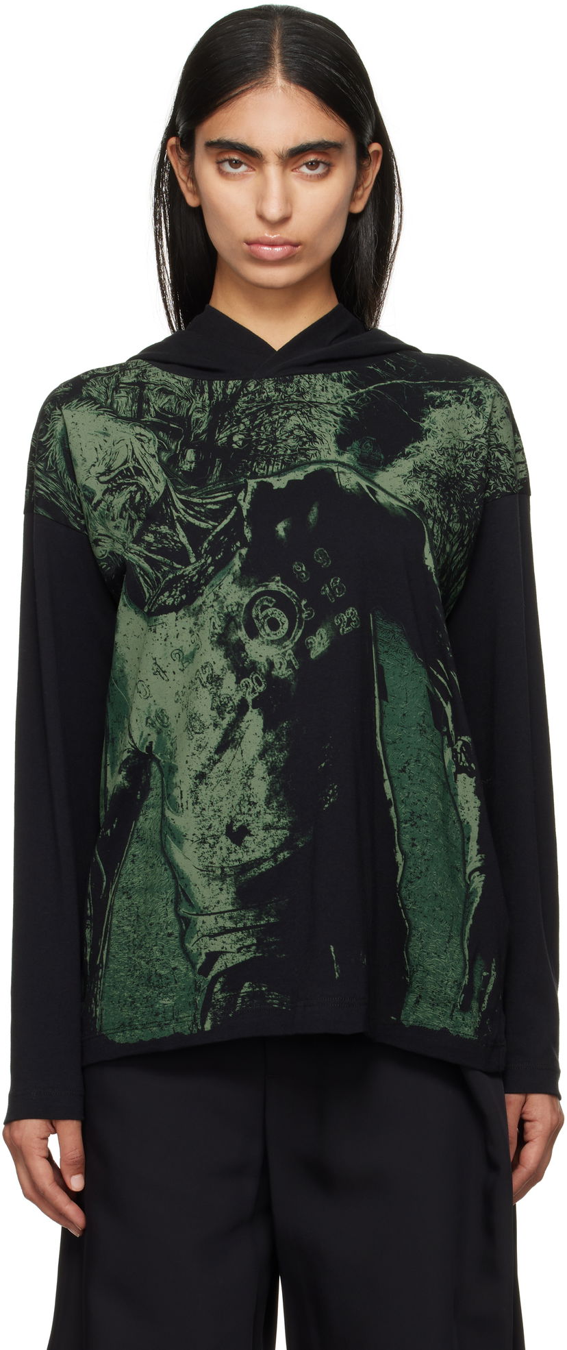 Majica kratkih rukava Maison Margiela Long Sleeve T-shirt Crna | S62GD0190 S23588