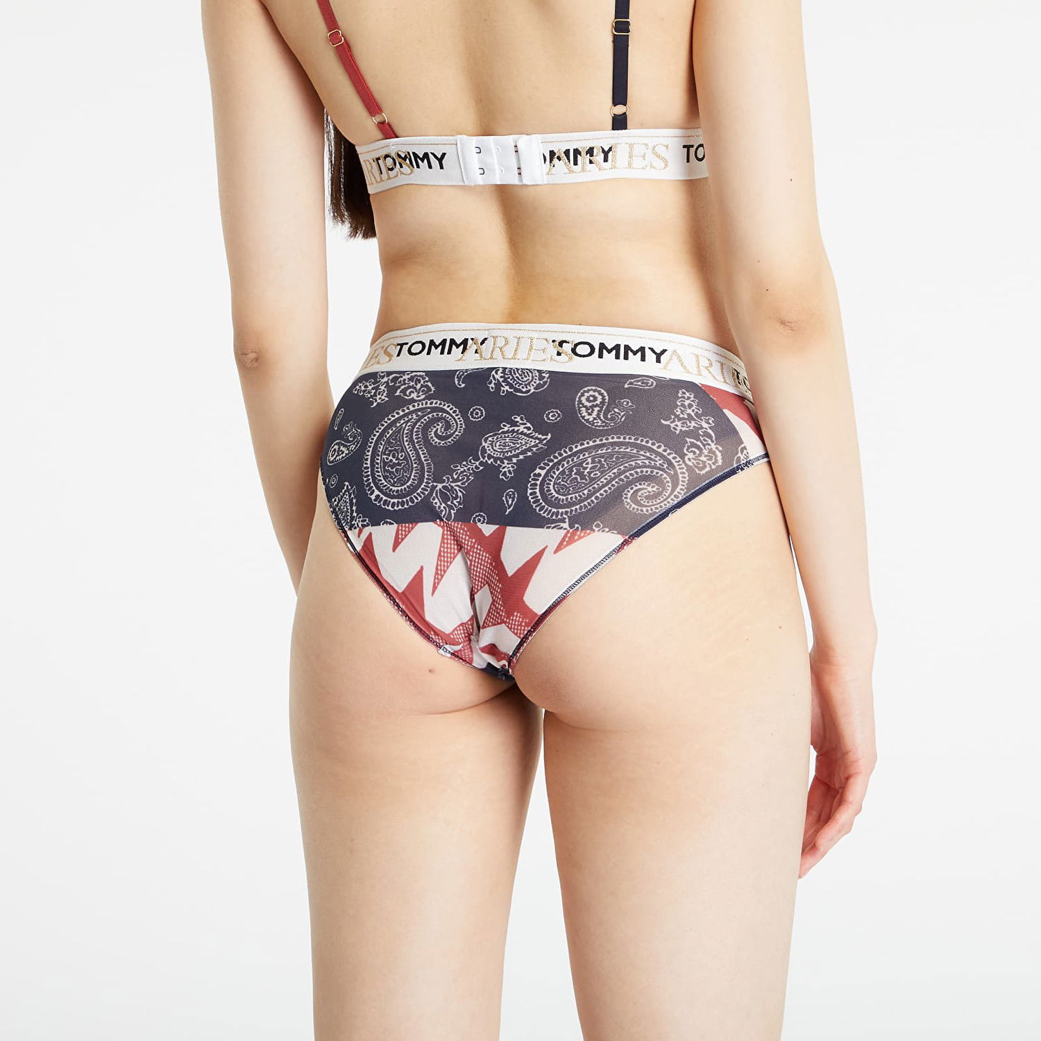 Gaćice Tommy Hilfiger x Aries Sheer Mid Rise Logo Print Briefs Višebojno | UW0UW04662 0KD, 1