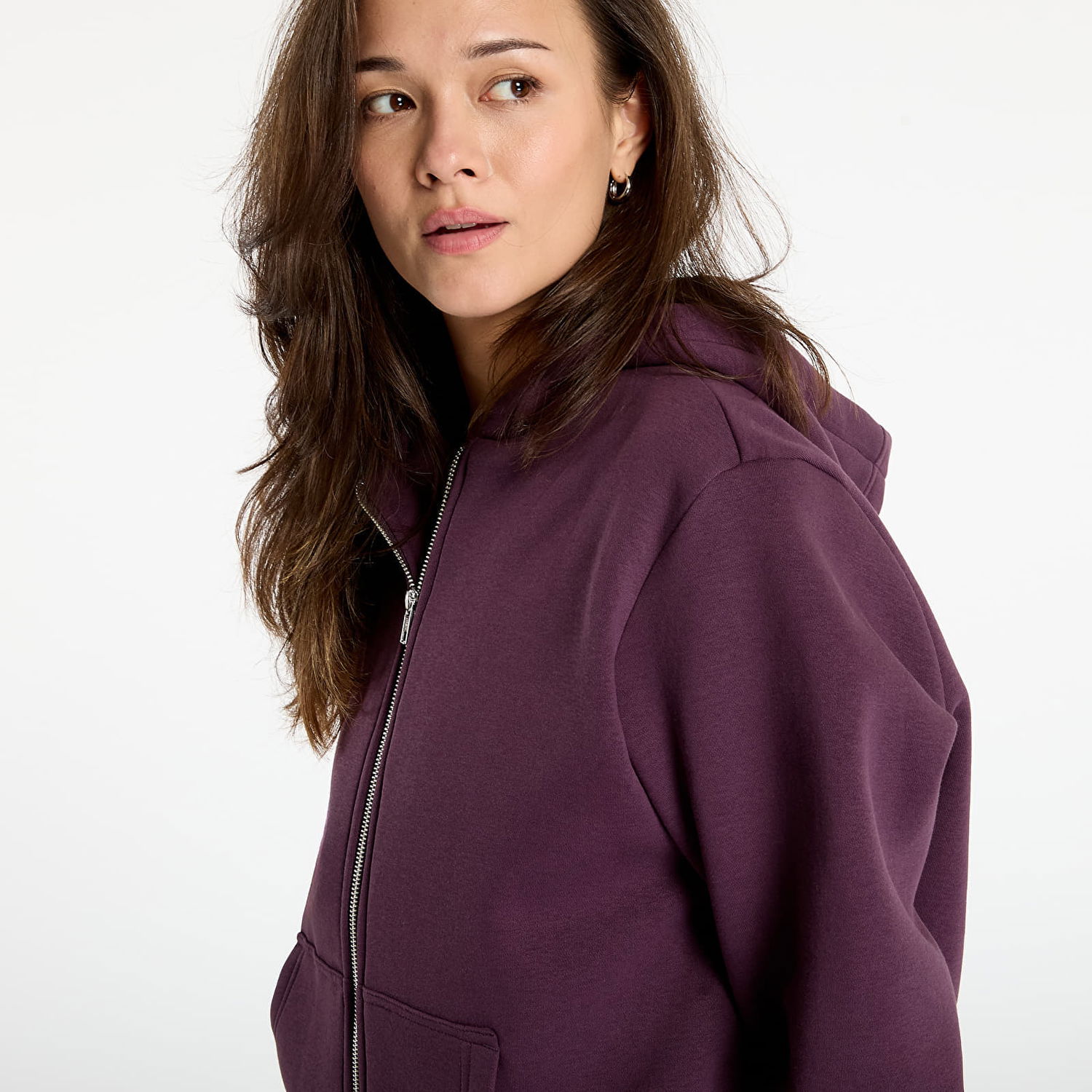 Dukserice Urban Classics Sweatshirt Fluffy Zip Hoody L Ljubičasta | TB7286-18329, 1