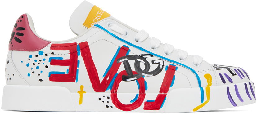 Tenisice i cipele Dolce & Gabbana White & Multicolor Portofino Low Sneakers Višebojno | CK1545 AD462