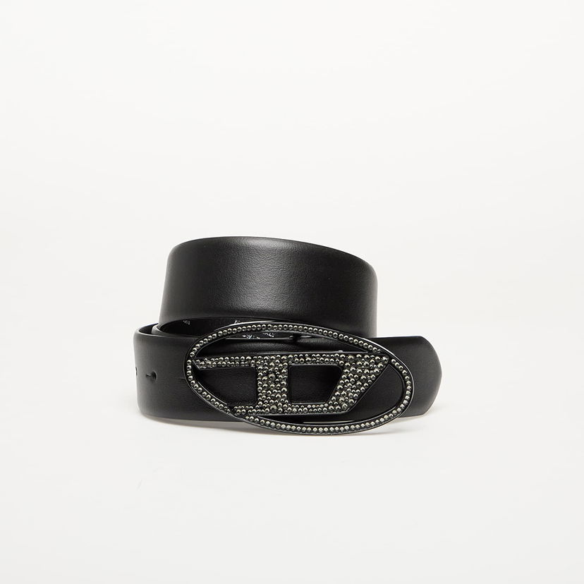 Pojasevi Diesel Diesel Oval D Logo B-1Dr Strass Belt Crna | X09611_P6364 Shiny Black