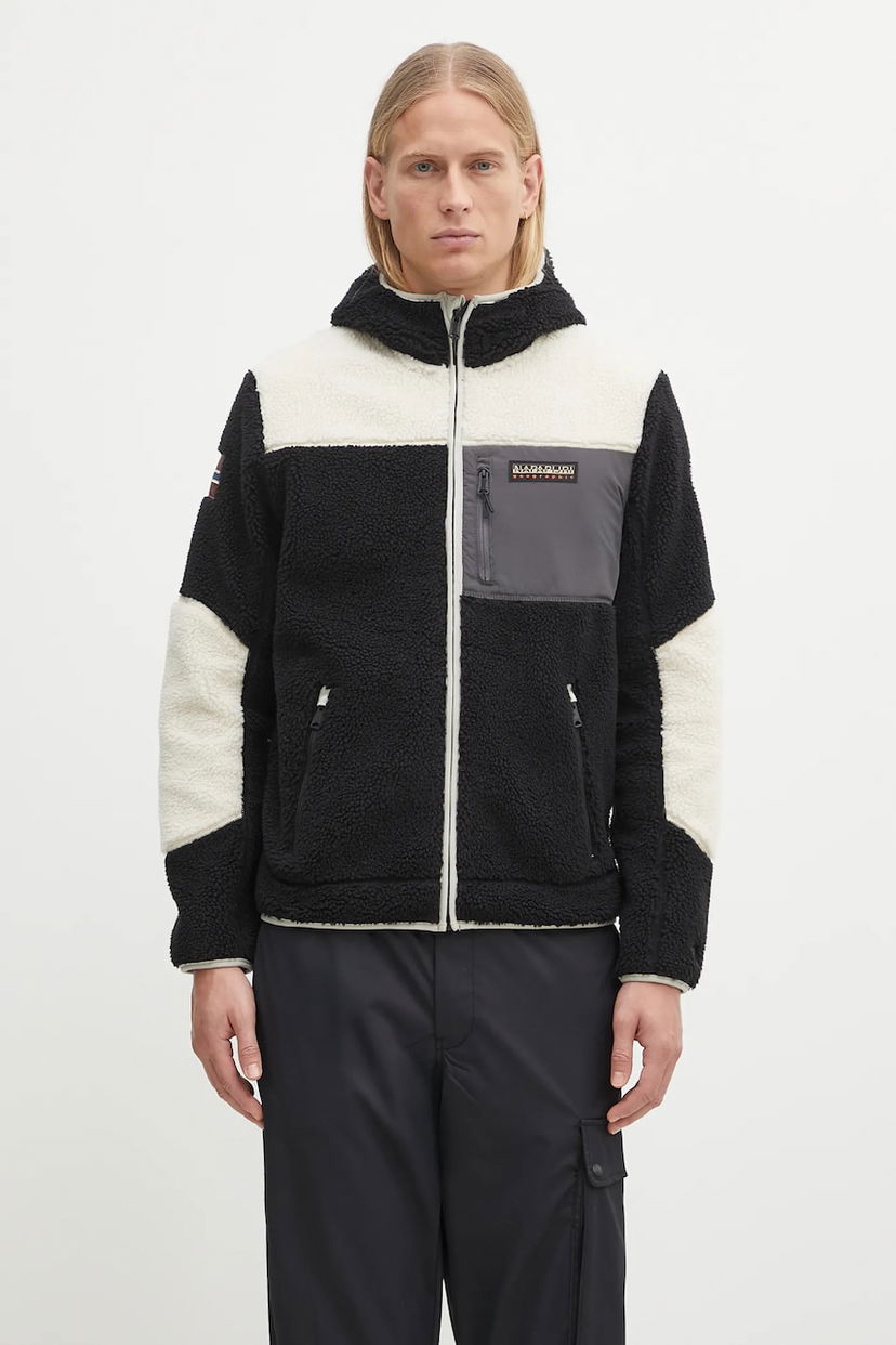 Dukserice Napapijri Yupik Color-Block Fleece Hoodie Višebojno | NP0A4GNSMCB1