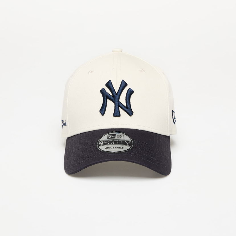 Kapa New Era New Era New York Yankees 9FORTY Side Script Adjustable Cap Bijela | 60667557