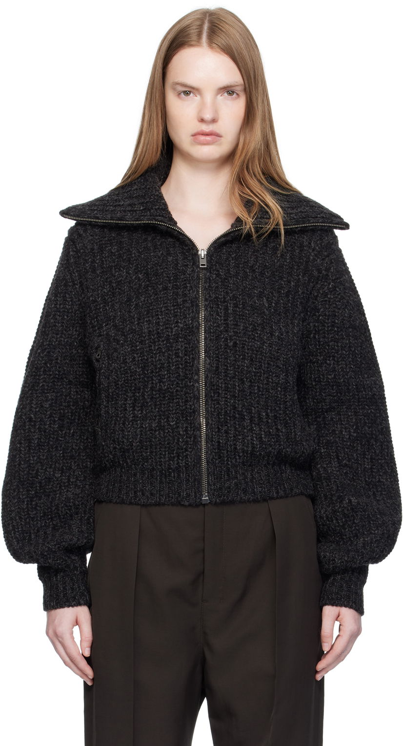 Džemper LEMAIRE LEMAIRE Zipped Knit Cardigan Siva | OW1186 LK1029