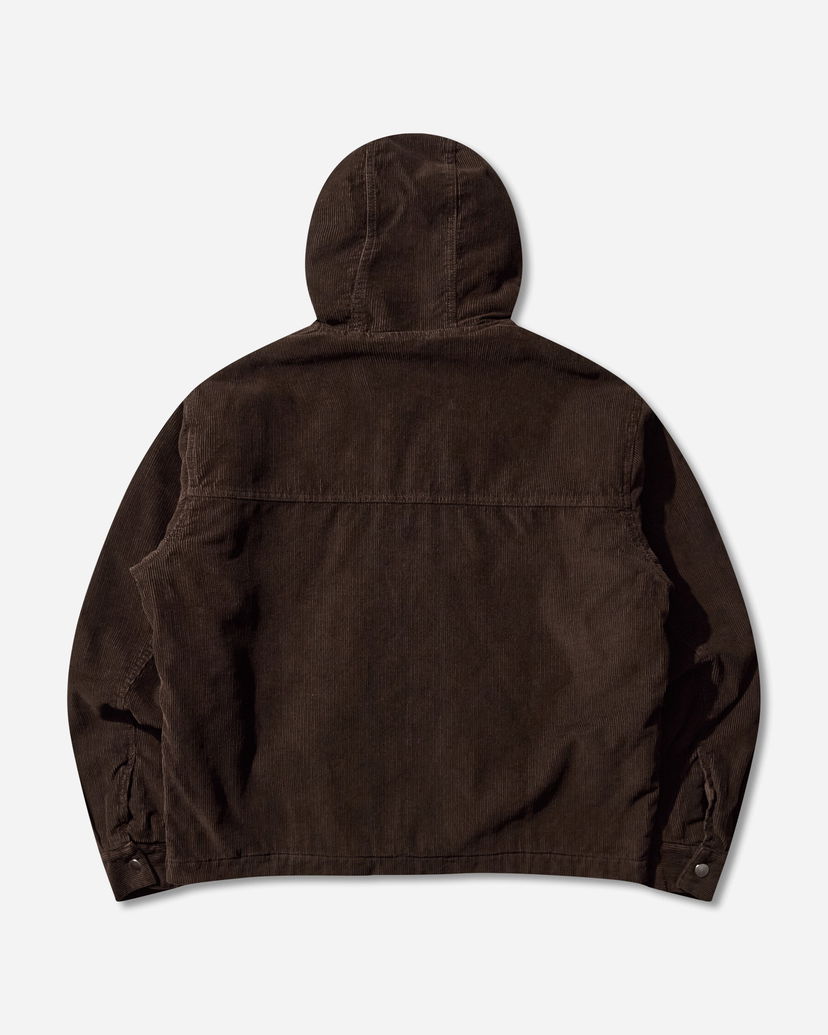 Jakna Aries Washed Cord Carpenter Hooded Jacket Smeđa | AR7025004 Brown