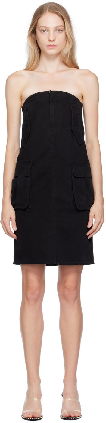 Haljina We11done Cargo Midi Dress Crna | WD-OP3-23-175-W-BK