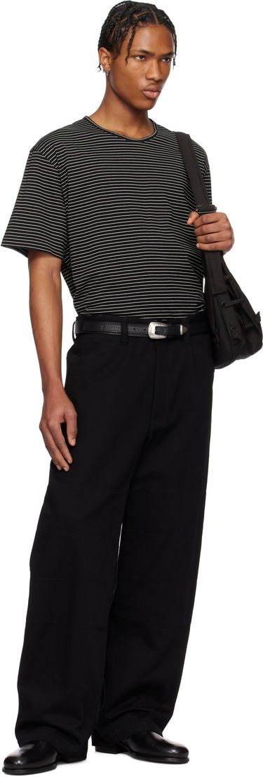 Majica kratkih rukava LEMAIRE LEMAIRE Striped Short Sleeve T-Shirt Crna | TO1385 LJ1033, 4