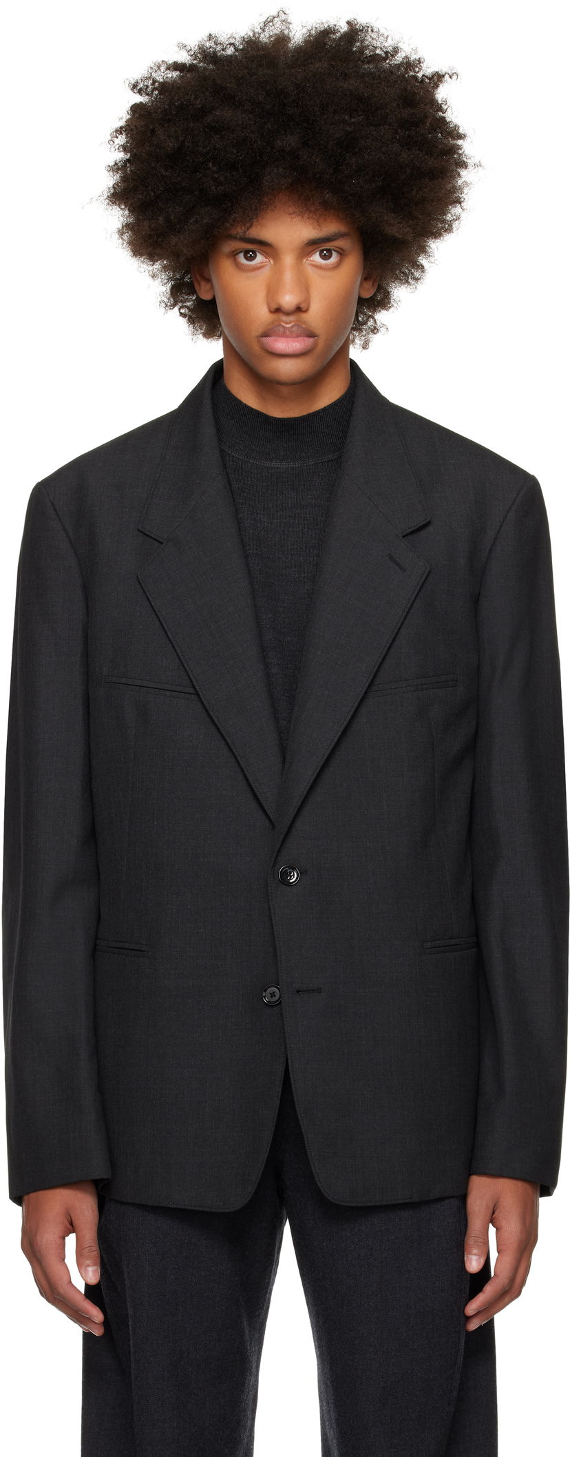 Jakna LEMAIRE LEMAIRE Tailored Single Breasted Blazer Crna | JA1056 LF414