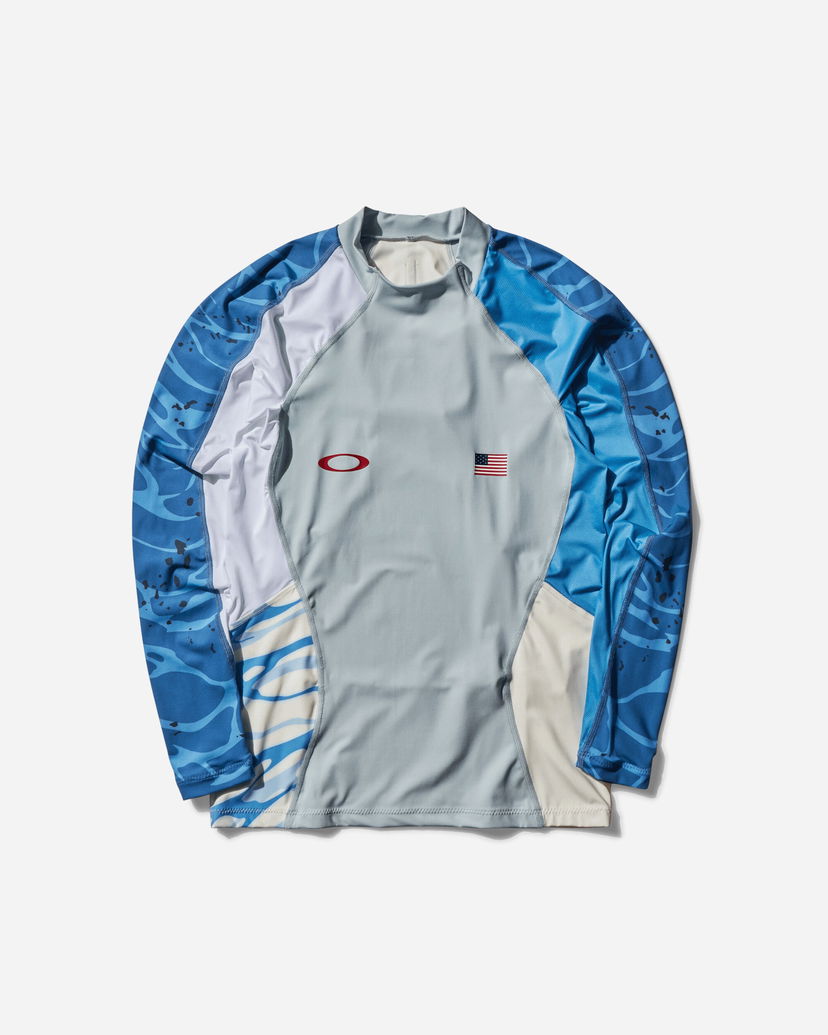 Majica kratkih rukava OAKLEY Team USA Surfing Rashguard Gray Siva | FOA407814 23B