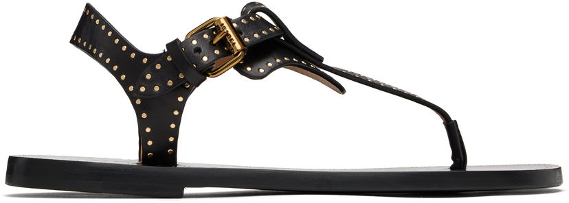 Dodaci ISABEL MARANT Isabel Marant Joony Studded Leather Thong Sandals Crna | SD0217FA-C1B05S
