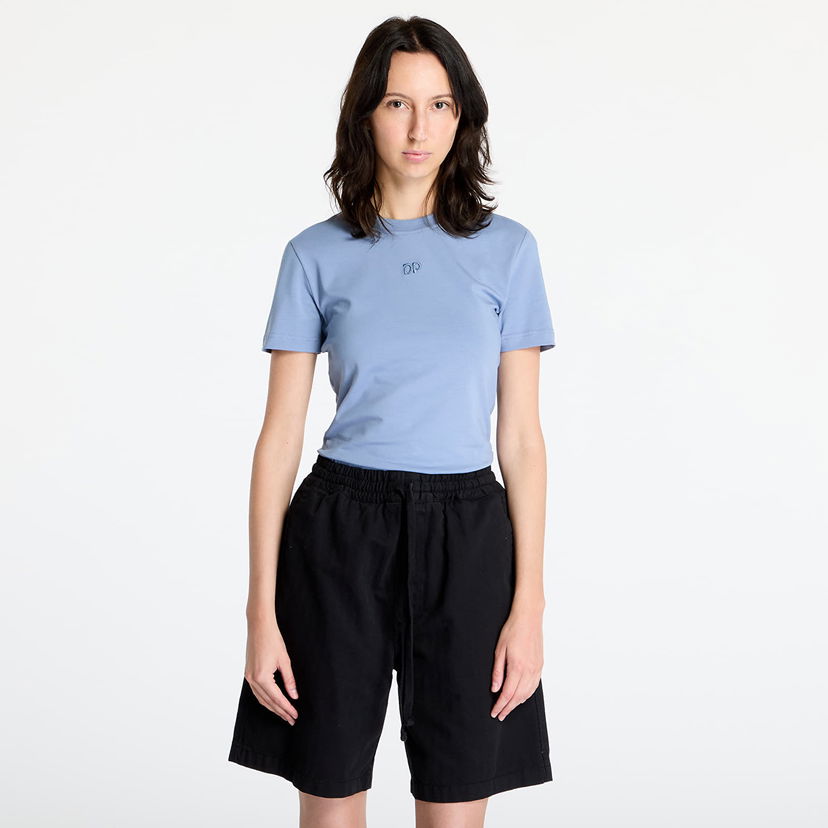 Majica kratkih rukava DAILY PAPER Unit Emb Fitted T-Shirt Country Blue Plava | 2422055
