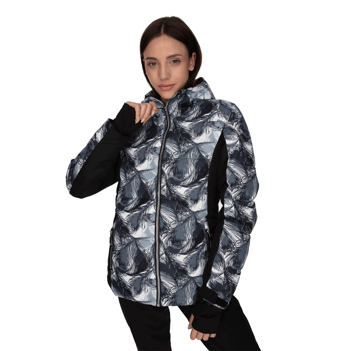 Pernata jakna Ellesse LORA Patterned Padded Hooded Ski Jacket Višebojno | ELA223F508-01, 0