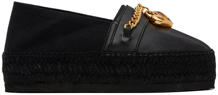 Dodaci Moschino Moschino Chains & Hearts Espadrilles Crna | MA10813G1I MF5 00A