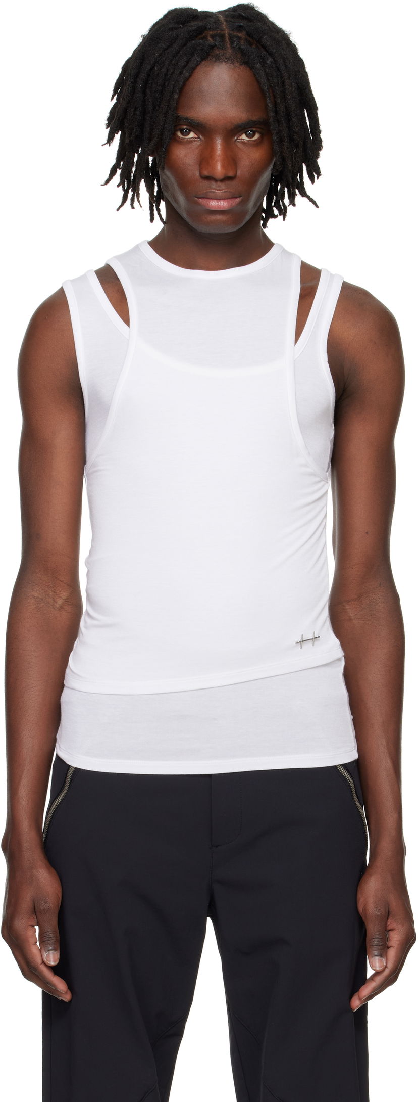 Majica bez rukava HELIOT EMIL Heliot Emil Eudaimonia Layered Tank Top Bijela | PRESS25_M_09_130_WHT02