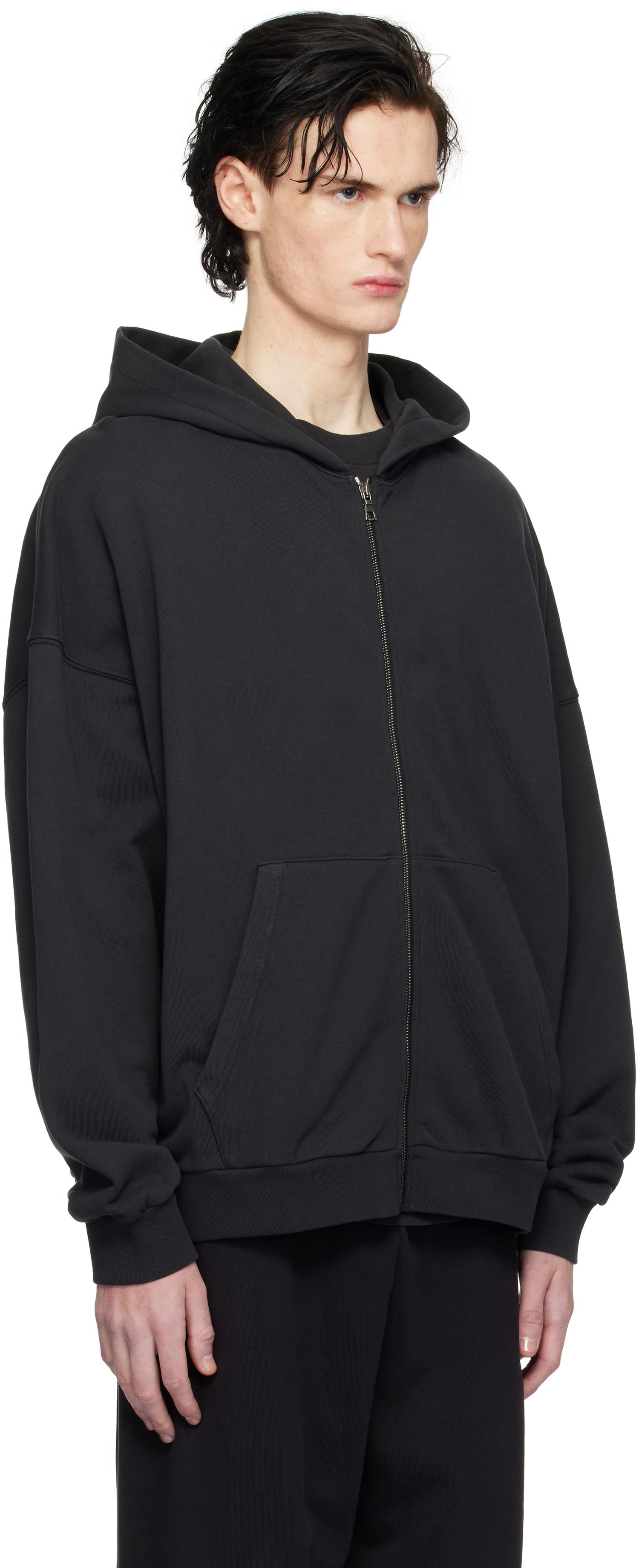 Dukserice Palm Angels Logo Zip Hoodie Crna | PMBE016S25FLE0031003, 1