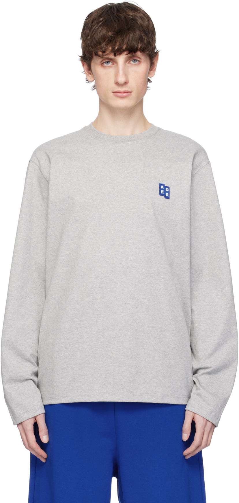 Džemper ADER ERROR ADER error Sig; TRS Tag 01 Long Sleeve T-Shirt Siva | BO42FYTS0201GR