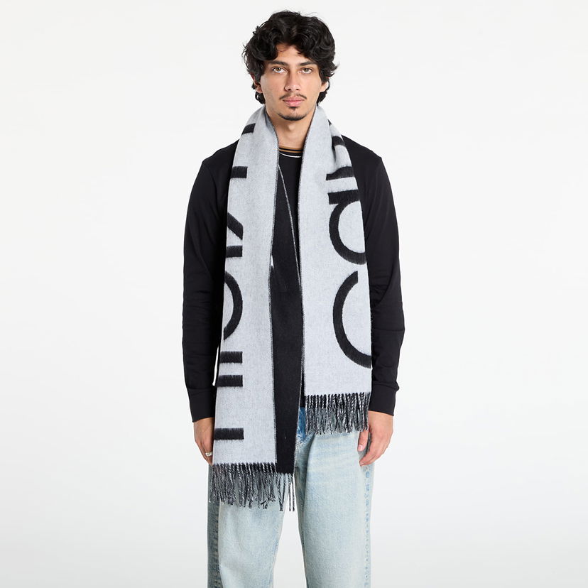 Šal CALVIN KLEIN Calvin Klein Bold Logo Brushed Scarf Siva | LV04D8026G UB1