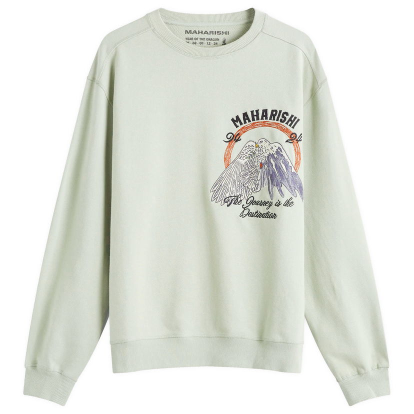 Dukserice Maharishi Peace Mount Crew Sweatshirt Zelena | 5317-SGE