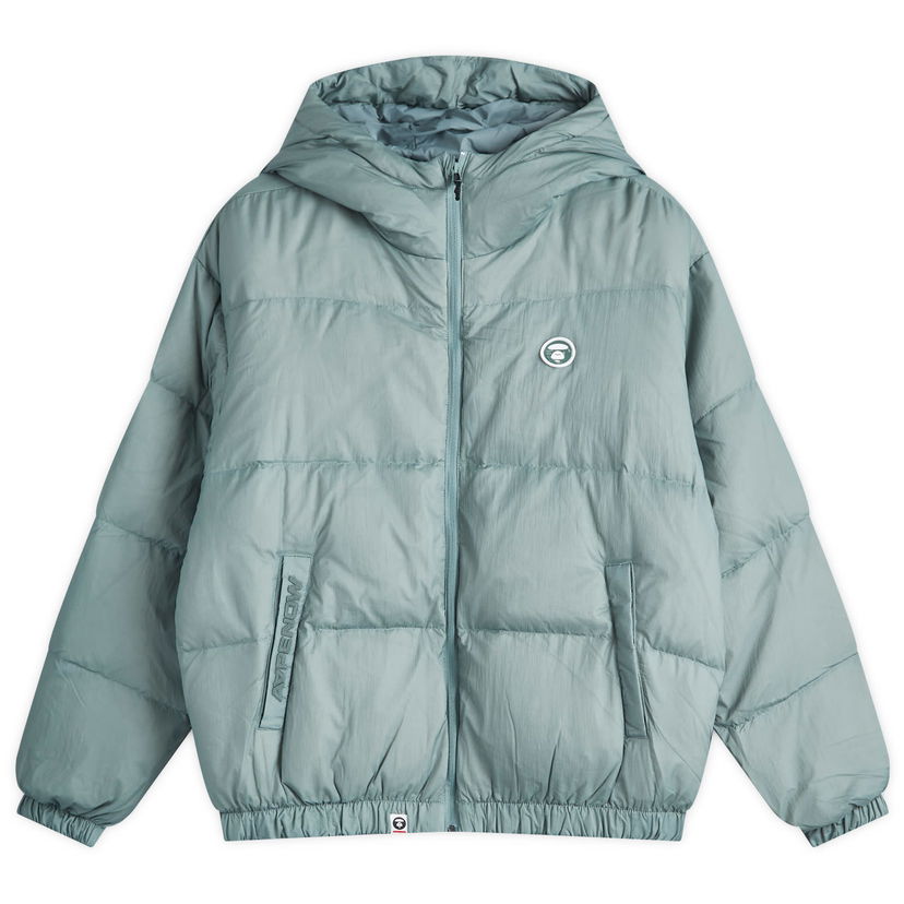 Pernata jakna AAPE by A Bathing Ape AAPE Now Hooded Down Jacket, Size Large Zelena | AAPDNM7654XXNGRC