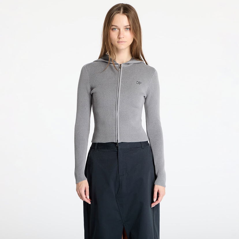 Džemper DAILY PAPER Daily Paper Women's Rib Knit Hoodie Siva | 2511085