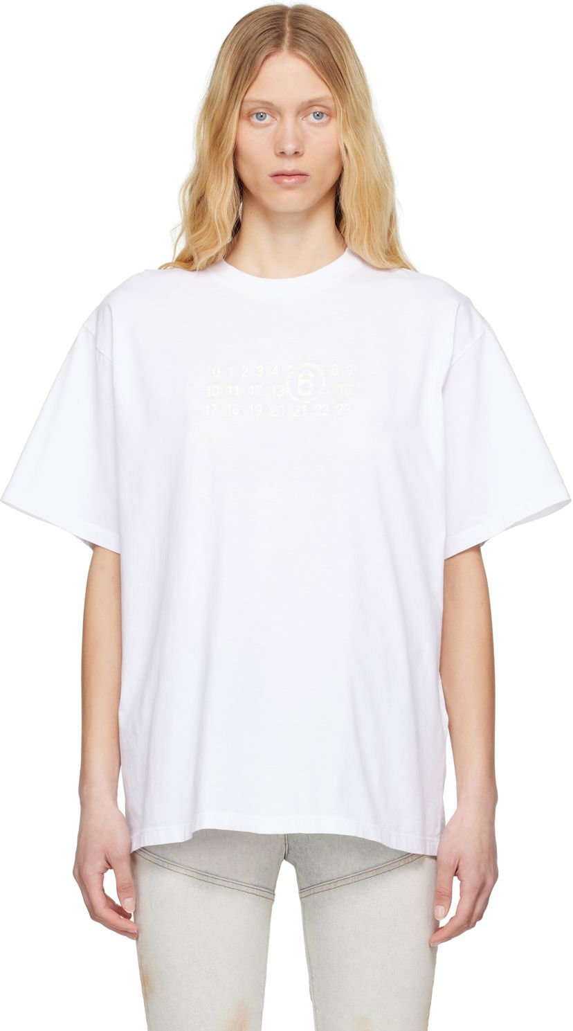 Majica kratkih rukava Maison Margiela MM6 Maison Margiela Basic Jersey T-Shirt Bijela | S62GD0202 M20115