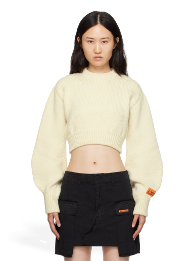 Džemper HERON PRESTON Cropped Sweater Bijela | HWHE021F23KNI0010400