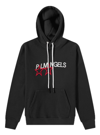 Dukserice Palm Angels Racing Star Logo Popover Hoodie Crna | PMBB058F21FLE0081001