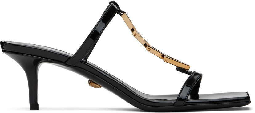 Dodaci Versace Versace Patent Heeled Sandals Crna | 1018735_D2VE_1B00V