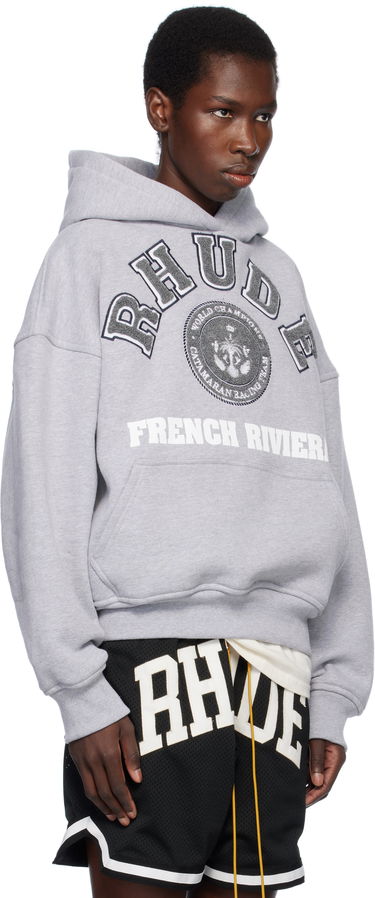 Dukserice Rhude Rhude French Riviera Patch Hoodie Siva | RHSS25HO06012, 1