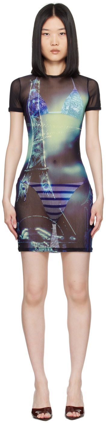 Haljina Jean Paul Gaultier Jean Paul Gaultier 'The Pigalle' Mesh Minidress Crna | 24/30-F-RO248-T552-59560100