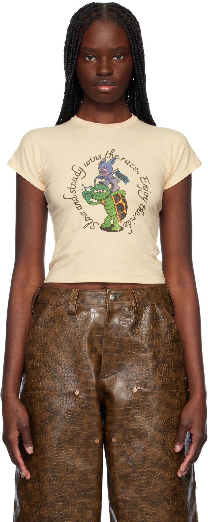 Majica kratkih rukava Ambush AMBUSH Slow & Steady Graphic T-Shirt Bež | 12115398