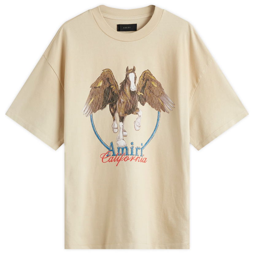 Majica kratkih rukava AMIRI Vintage Wash Pegasus Graphic T-Shirt Bež | AMJYTE1130-271