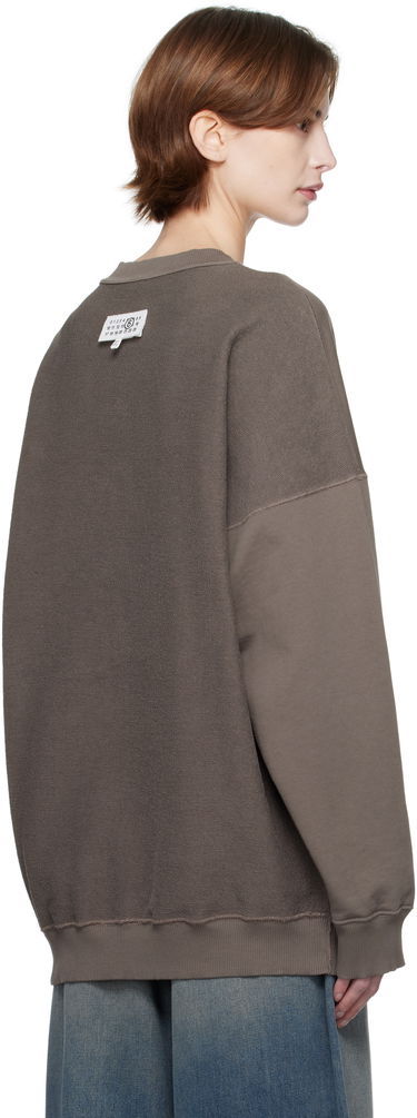 Džemper Maison Margiela MM6 Maison Margiela Printed Sweatshirt Smeđa | SH0GU0023 M25012, 2