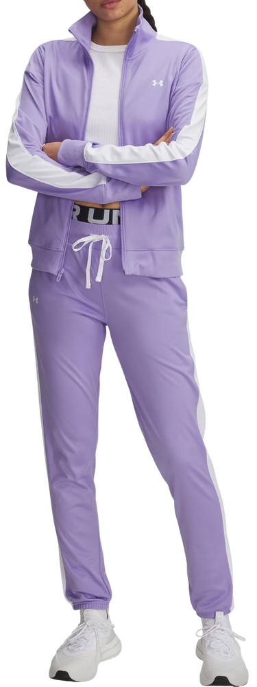 Trenerka Under Armour Tricot Full-Zip Tracksuit with Contrast Stripes Ljubičasta | 1365147-538, 0
