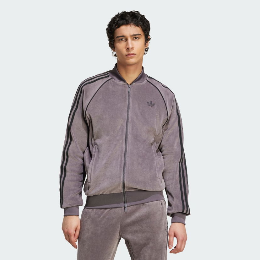 Trenerka adidas Performance Adicolor SST Velour Track Jacket Ljubičasta | JX1562