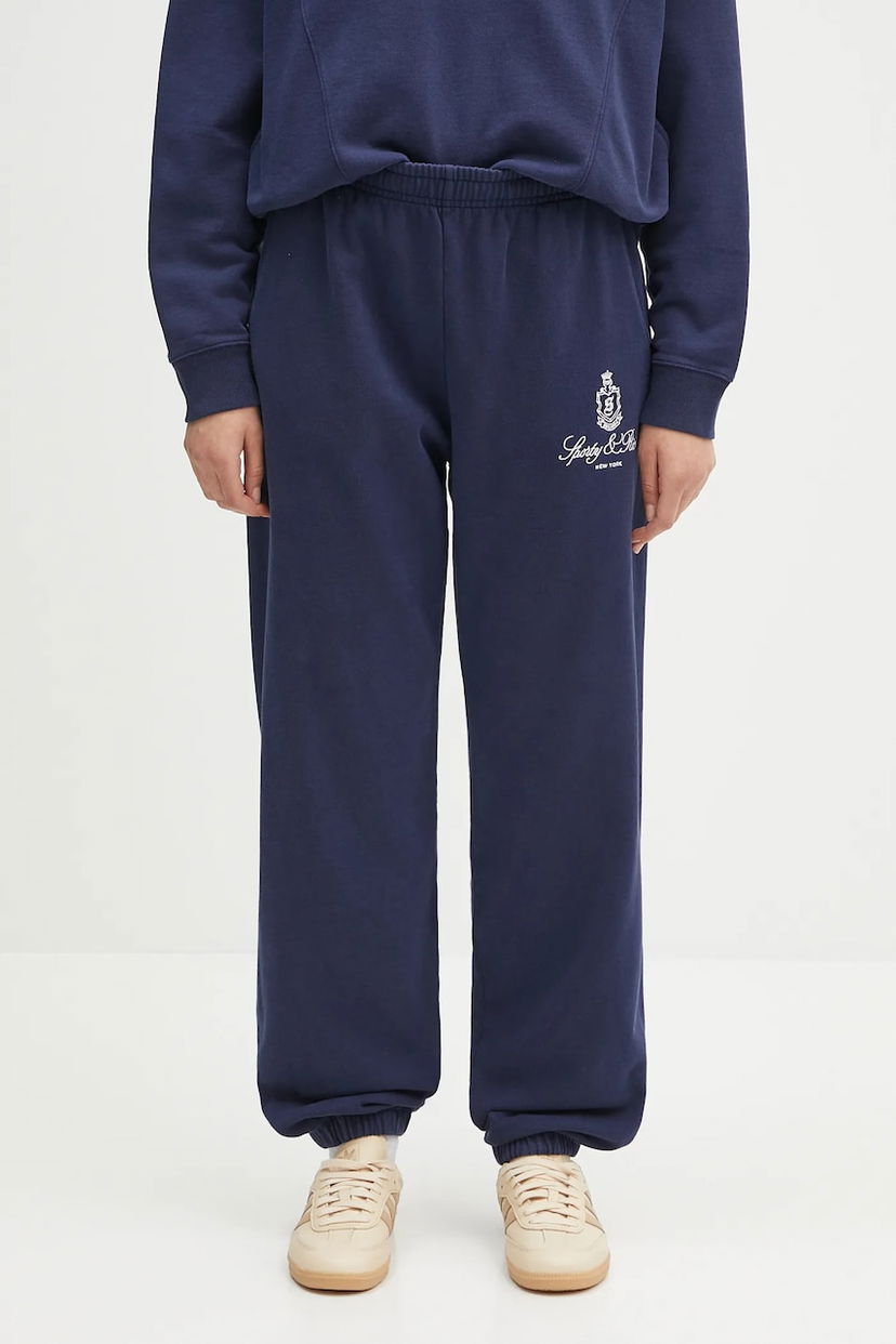 Trenirka Sporty & Rich Sporty & Rich Vendome Embroidered Appliqué Sweatpants Tamnoplava | PA036606231BL106