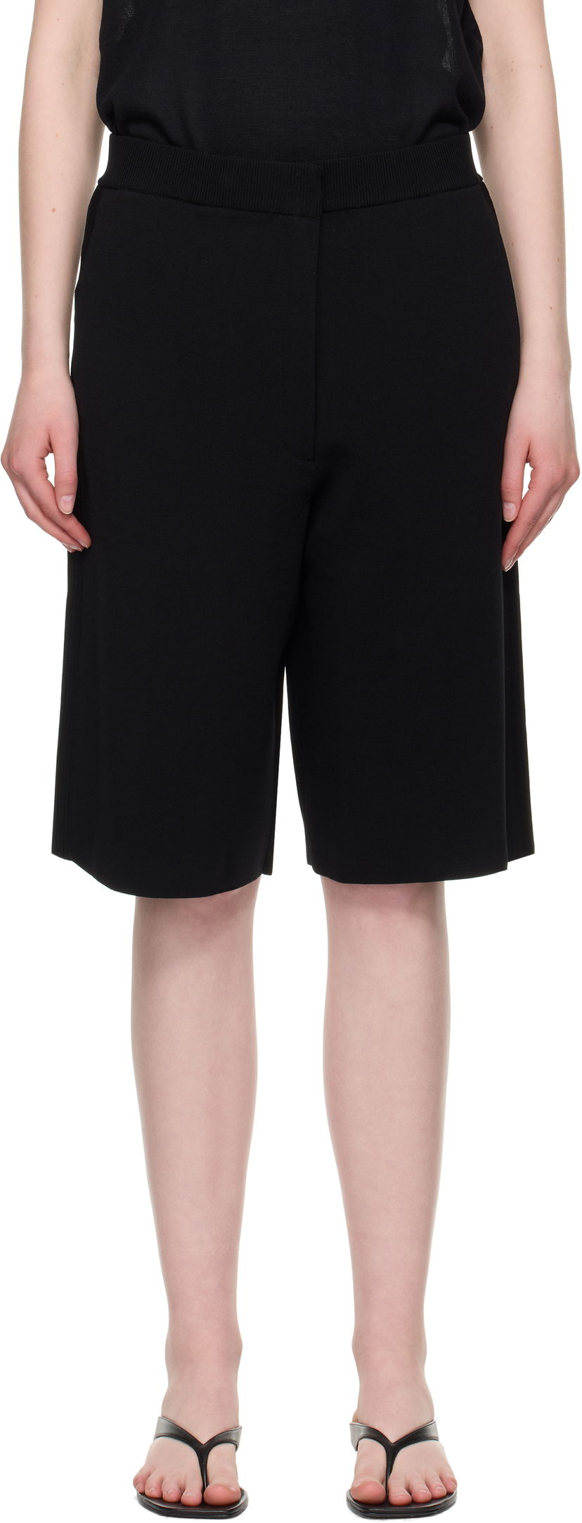 Kratke hlače TOTEME TOTEME Knit Shorts Crna | 253-WRB0305-YA0187