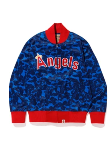 Jakna BAPE Mitchell & Ness x Angels Jacket Plava | 001LJF731913XBLB