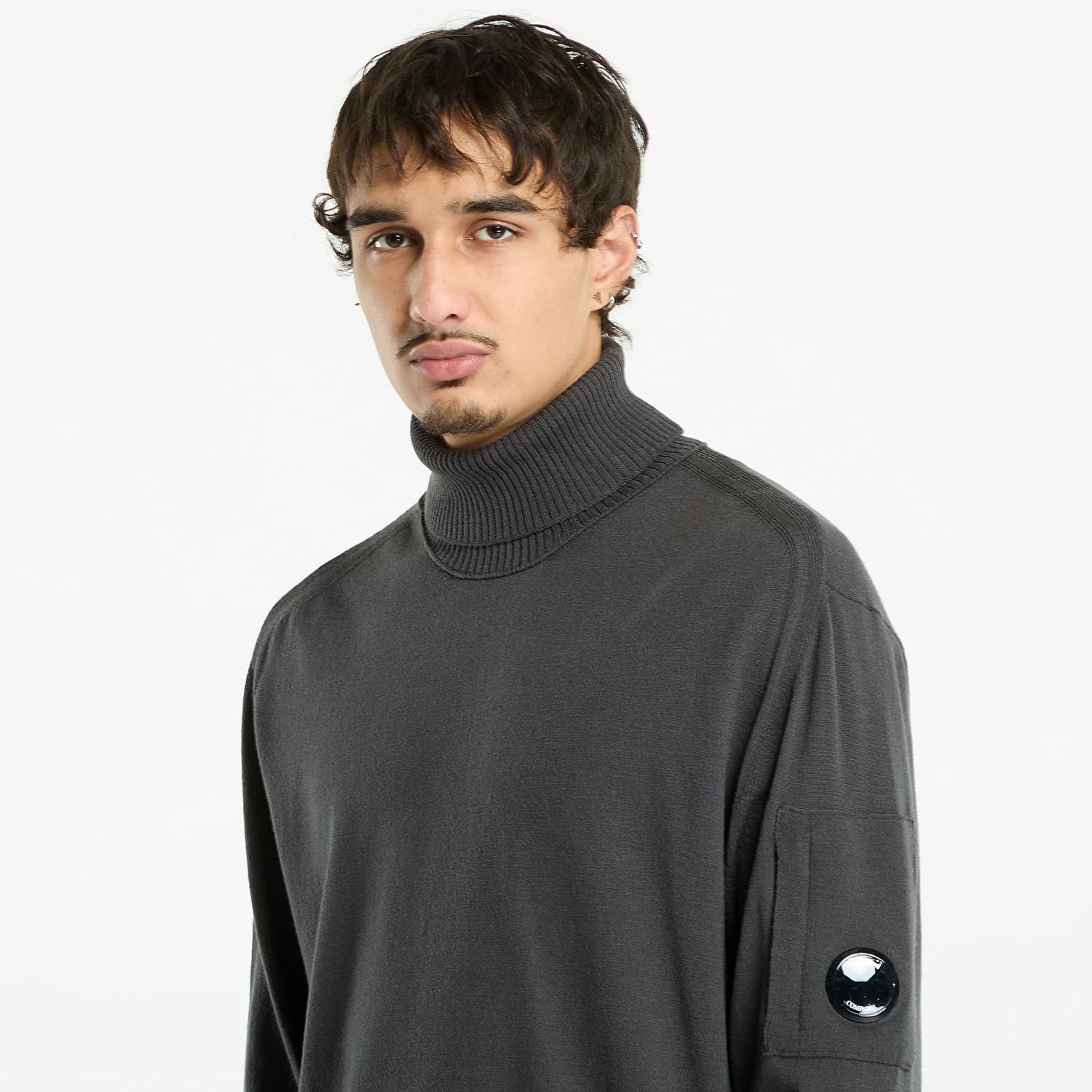 Džemper C.P. Company C.P. Company Extrafine Merino Wool Turtleneck Sweater Siva | 19CMKN035A005528A-978, 1