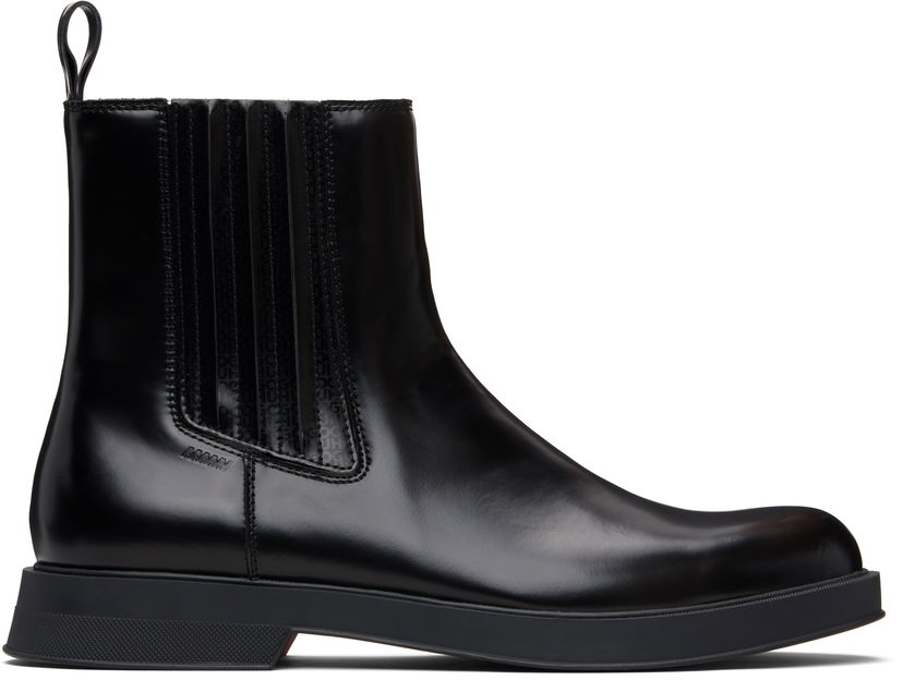 Tenisice i cipele BOSS Hugo Embossed-Logo Chelsea Boots Crna | 50552567