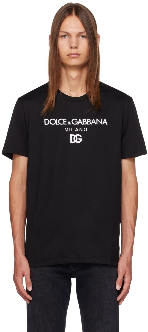 Majica kratkih rukava Dolce & Gabbana Black 'D&G' T-Shirt Crna | G8PD7ZG7B9X