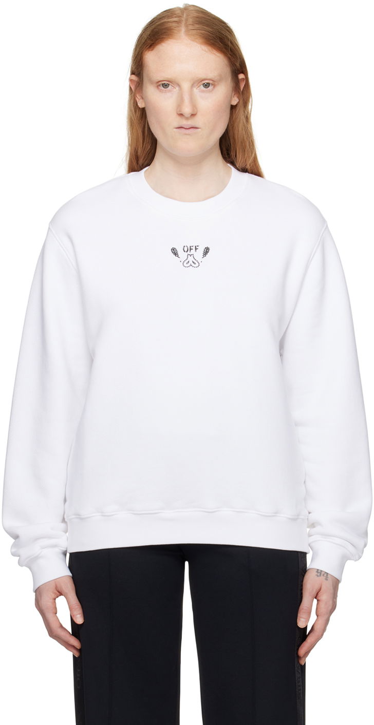 Dukserice Off-White White Bandana Arrow Sweatshirt Bijela | OWBA055S24FLE0020101