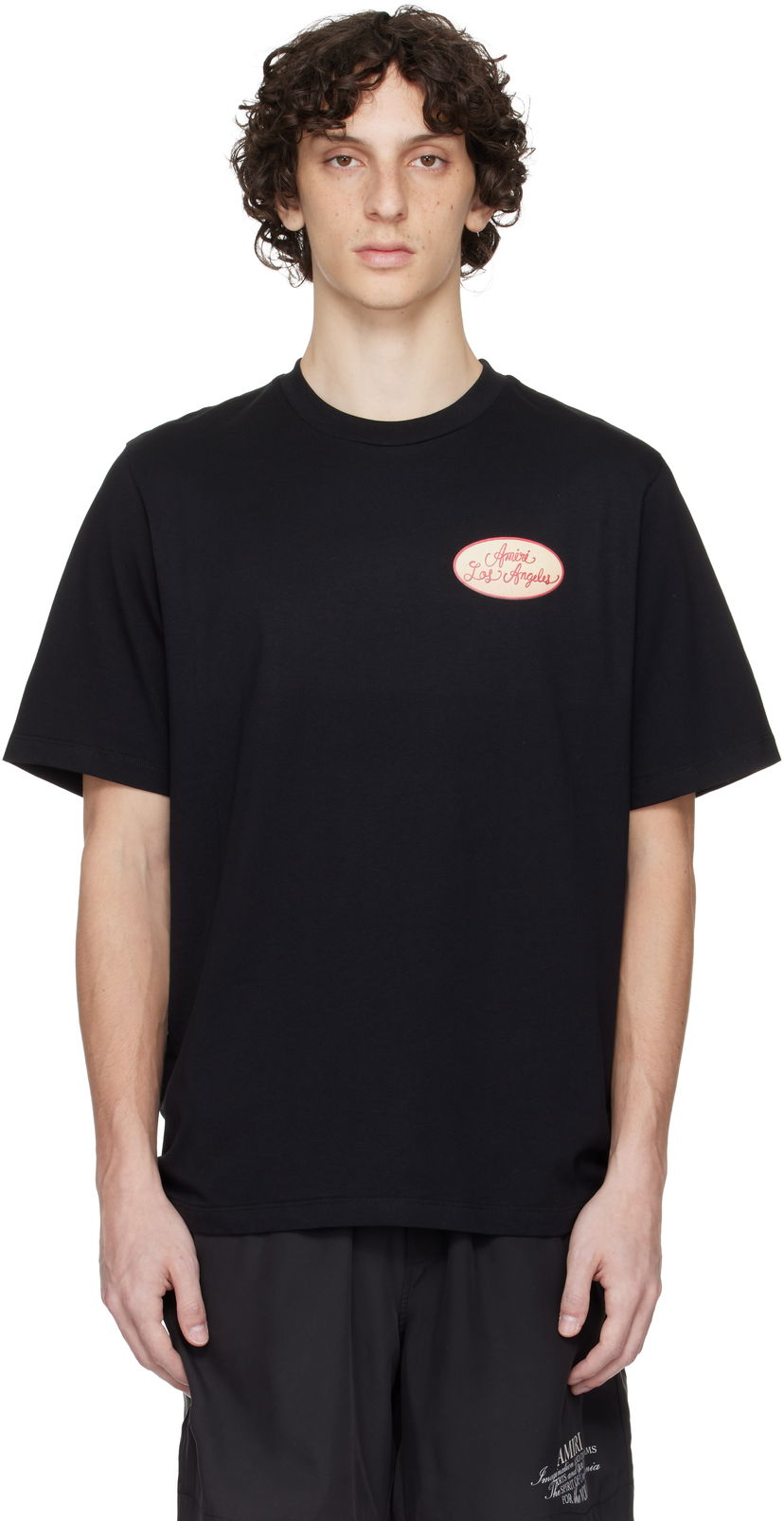 Majica kratkih rukava AMIRI AMIRI Station Patch T-Shirt Crna | AMJYTE1201