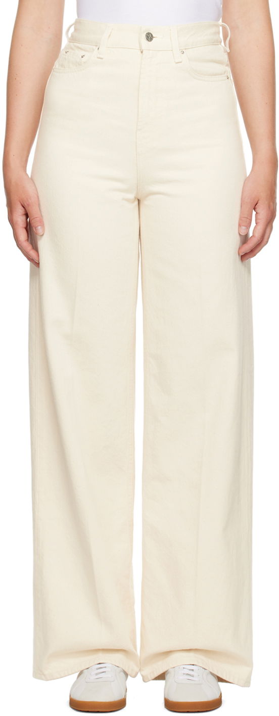 Jeans TOTEME TOTEME Wide Leg Jeans Bijela | 242-WRB2429-FB0083