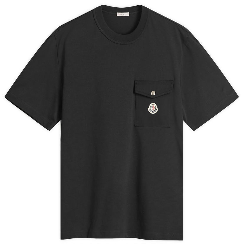 Majica kratkih rukava Moncler Men's Heavy Cotton Pocket T-Shirt, Size Small, Moncler Crna | 8C000-32-89AVF-999