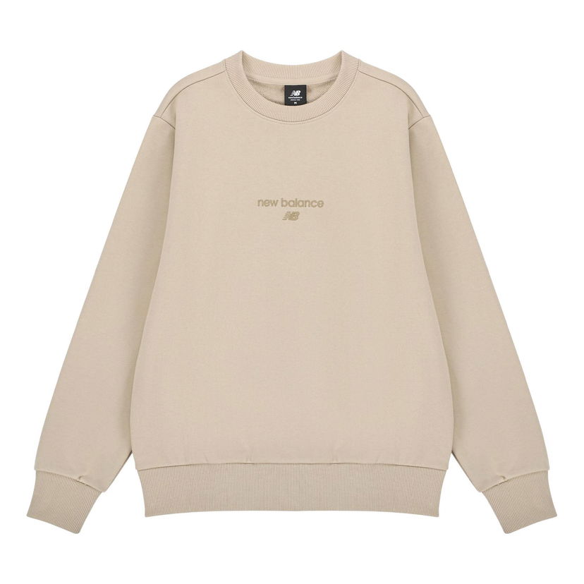Džemper New Balance Round Neck Sports Pullover Bež | AMT21555-PEB