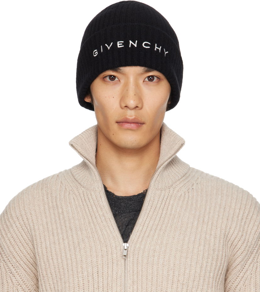 Kapica Givenchy Givenchy 4G Embroidered Beanie Crna | 710003974001-U7927